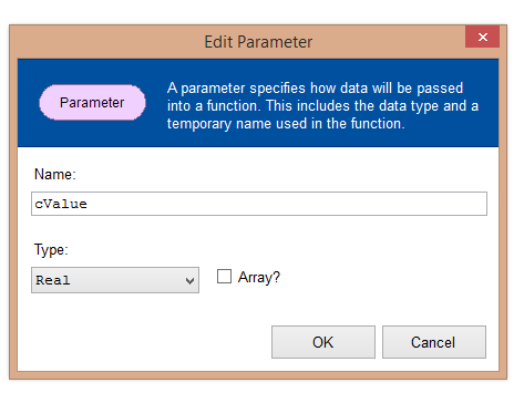 Edit parameter